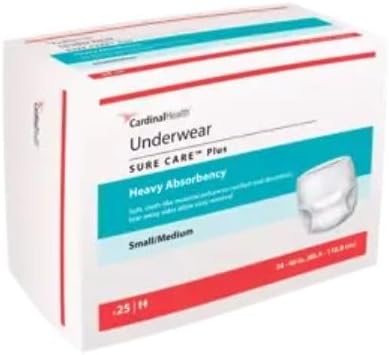 Cardinal Health™ 1615A Protective Underwear, Sure Care Plus, Heavy Absorbency, Large, Bag of 18