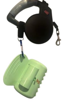 DoodySkupar Portable Dog Pooper Scooper, Lightweight Clawed Waste Scoop with Bag Dispenser, Leash Clip & One-Handed Operation, Durable ABS, for Small, Medium and large Dogs with roll of bag
