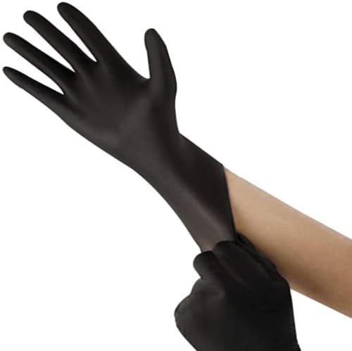 AGAG Nitrile Gloves Black Cooking Gloves 100PCs 5mil Ultra Strong Cleaning Gloves, Powder & Latex Free For Daily Use