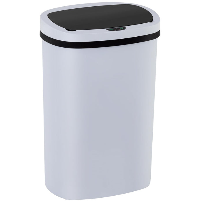 BestOffice | 13 Gallon Trash Can with Lid | Automatic Touchless Garbage Can | Odor Control | Modern Oval Design | Easy to Clean | Stainless Steel | Fits Any Kitchen, Bathroom, Office or Home