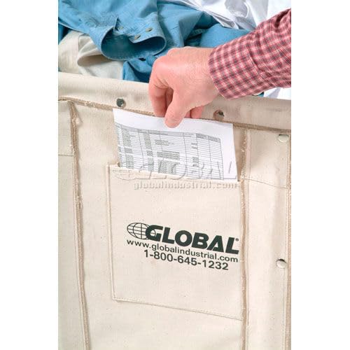Global Industrial Canvas Basket Bulk Truck, 16 Bushel, 40" L x 28-1/4"W x 30-1/2"H