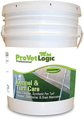 ProVetLogic Kennel & Turf Care- Floor Cleaner, Synthetic Pet Turf Cleaner, Deodorizer & Drain Maintainer (Concentrated)- 5 Gallon EZ Pour Pail