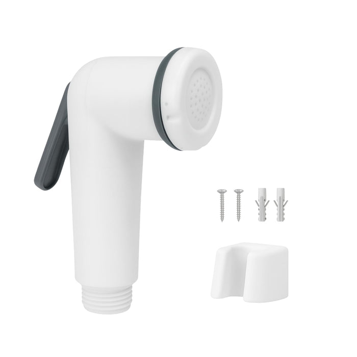 WOYO ABS Plastic Health Faucet Jet Spray with Wall Hook & Screws for Toilet, Baby Care, Pet Bathing & Floor Cleaning High Pressure Leakproof Nozzle Pack of 1 (Style-2)
