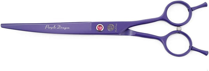 Purple Dragon 7.0 inch Rhinestone Decoration 3PCS Pet Grooming Scissors Dog Hair Cutting & Thinning Shears Set