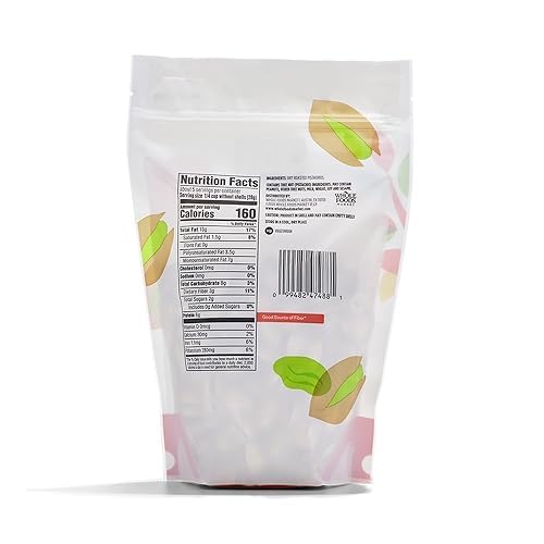 365 by Whole Foods Market, Roasted Unsalted Pistachios, 10 Ounce (Pack of 2)