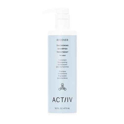 ACTIIV Recover Thickening Shampoo Treatment For Men | Supports the Appearance of Fuller, Healthier-Looking Hair, Supports Scalp Health, Plant-Based, Color-Safe, Vegan,All Hair Types