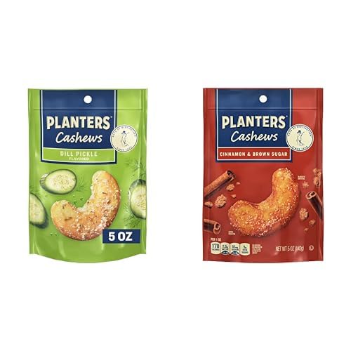 PLANTERS Cashews Rosemary & Sea Salt - Trail Mix Snack Packs - Snack with Rosemary & Sea Salt, Party Trail Mix, 5 Oz Bag, Pack of 1