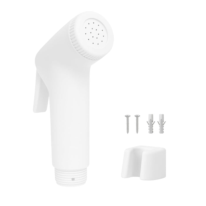 WOYO ABS Plastic Health Faucet Jet Spray with Wall Hook & Screws for Toilet, Baby Care, Pet Bathing & Floor Cleaning High Pressure Leakproof Nozzle Pack of 1 (Style-2)