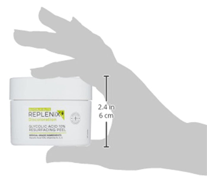 Replenix Glycolic Acid Resurfacing Skin Peel, Medical-Grade Facial Peeling Pads for Discoloration & Acne (60 ct.)