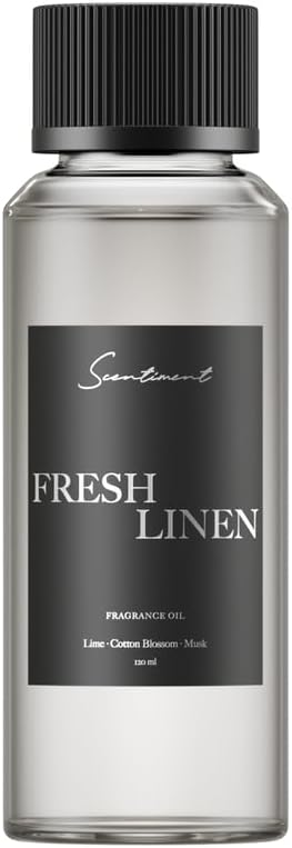 Scentiment Diffuser Oil - Fresh Linen | Aromatherapy Home Fragrance | Luxurious Scent with Notes of Lime, Cotton Blossom, Musk 20ml