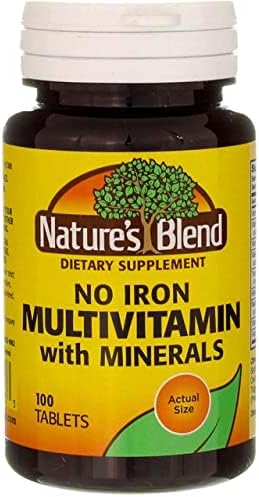Nature's Blend Multiple Vitamin with Minerals No Iron 100 Tabs