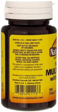 Nature's Blend Multiple Vitamin with Minerals No Iron 100 Tabs