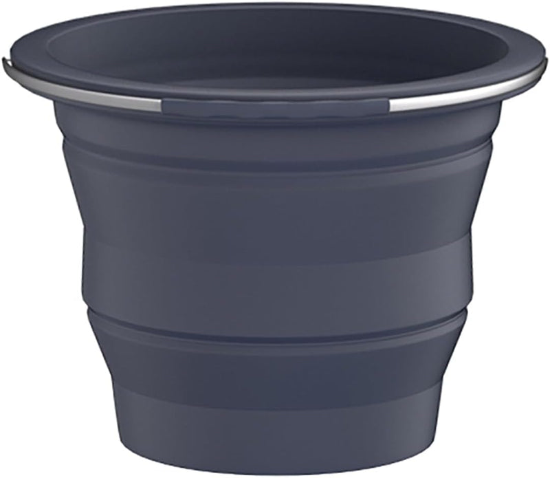 Collapsible Buckets, Silicone Bucket, Household Cleaning or Car Washing, Portable Folding Bucket for Fishing or Camping, 2.6 Gallons (10 Liters), Space-Saving Design, Round(Blue)