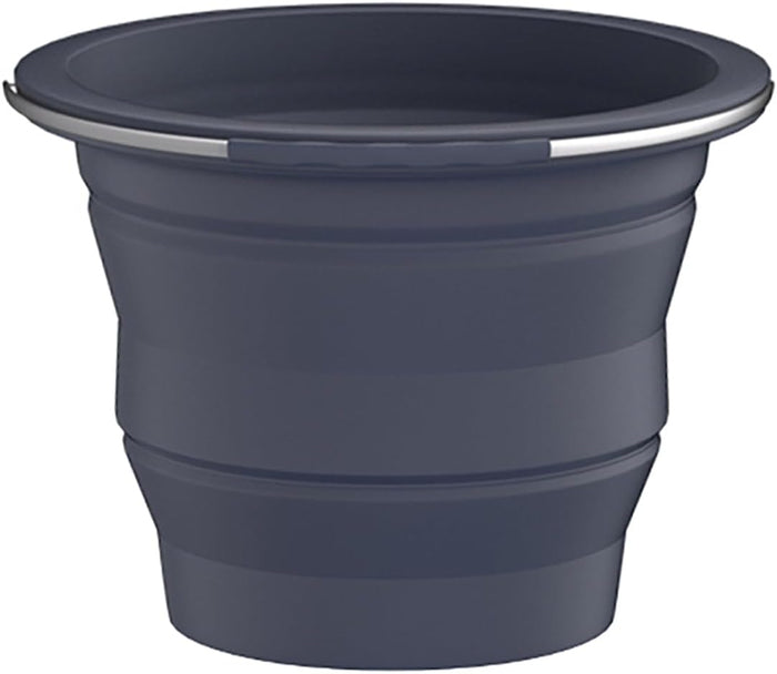 Collapsible Buckets, Silicone Bucket, Household Cleaning or Car Washing, Portable Folding Bucket for Fishing or Camping, 2.6 Gallons (10 Liters), Space-Saving Design, Round(Blue)