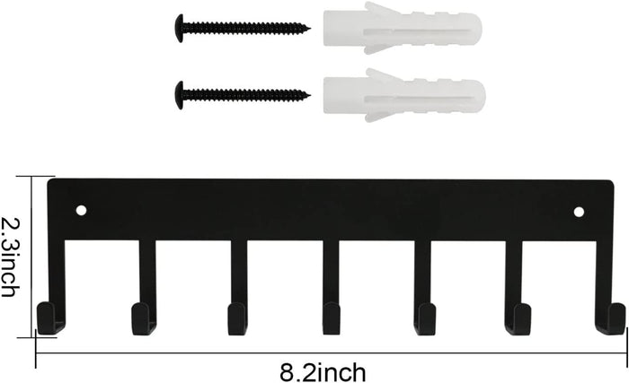 Myartte Key Holder Key Hooks Wall Decorative Zinc Alloy Key Organizer Rack with Screws and Sticker for Entryway, Kitchen, Bedroom, Organize Car Keys, House Keys, Small Accessories and Jewelry