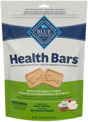Blue Buffalo Health Bars Crunchy Dog Biscuits, Oven-Baked With Natural Ingredients, Bacon, Egg & Cheese , 16-oz Bag