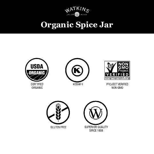 Watkins Gourmet Organic Spice Jar, Ground Mustard, 2.6 oz