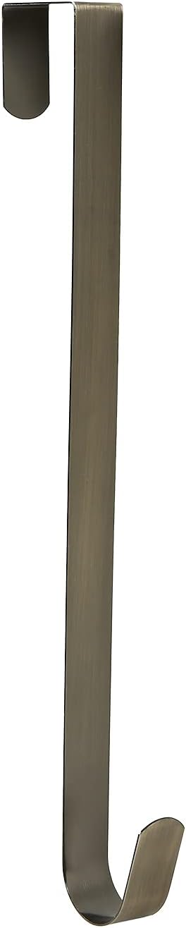 Sattiyrch 15" Wreath Hanger for Front Door,Sturdy Steel Wreath Door Hanger,Over The Door Hanger Hook (Black,1)