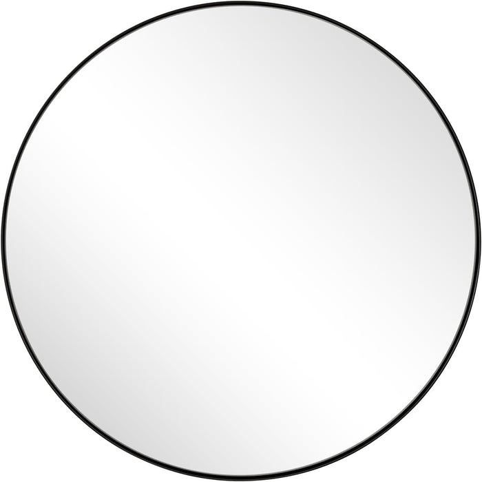 ANDY STAR Round Gold Mirror 30 inch, Brass Mirror with Brushed Gold Frame, Wall Mounted Stainless Steel Metal Frame Round Mirror for Bathroom, Living Room, Bedroom