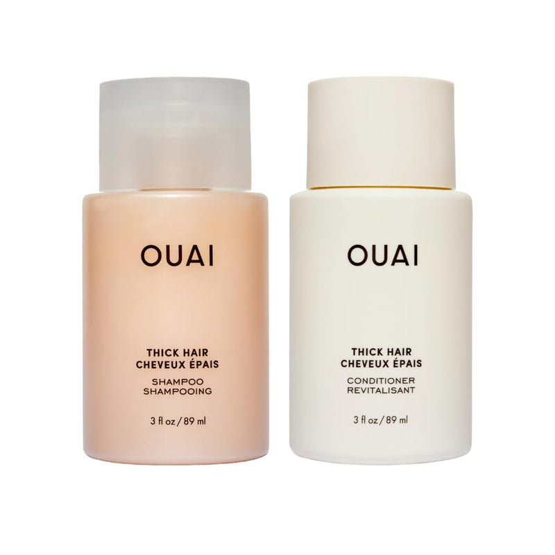 OUAI Medium Hair Shampoo and Conditioner Set - Sulfate-Free Shampoo and Conditioner for Women & Men - Made with Keratin, Shea Butter & Avocado Oil - Free of Parabens & Phthalates (10 Fl Oz)