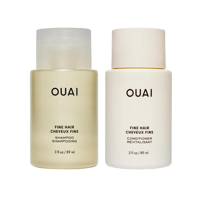 OUAI Medium Hair Shampoo and Conditioner Set - Sulfate-Free Shampoo and Conditioner for Women & Men - Made with Keratin, Shea Butter & Avocado Oil - Free of Parabens & Phthalates (10 Fl Oz)