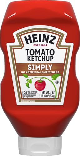 Heinz Simply Tomato Ketchup with No Artificial Sweeteners, 31 oz Bottle