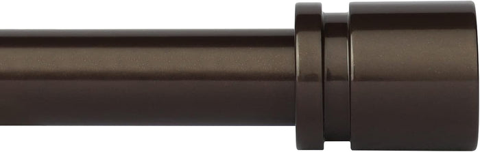 Curtain Rods for Windows 16 to 144 Inches Adjustable Length 1 Inch Diameter Window Curtain Rod with Aluminium Finials, Black