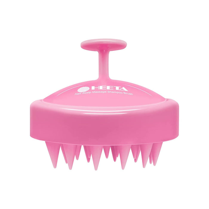 HEETA Scalp Massager Hair Growth, Soft Silicone Scalp Scrubber Shampoo Brush for Exfoliation, Dandruff Removal Head Massage Stress Relax, Wet & Dry Use for Thick Thin Curly Hair Care, Black