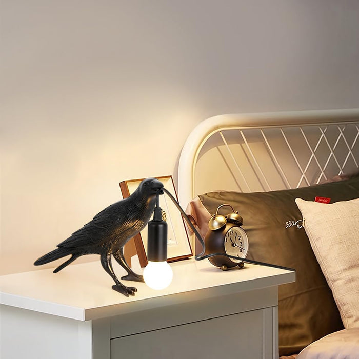 Gothic Crow Raven Table Lamp Light