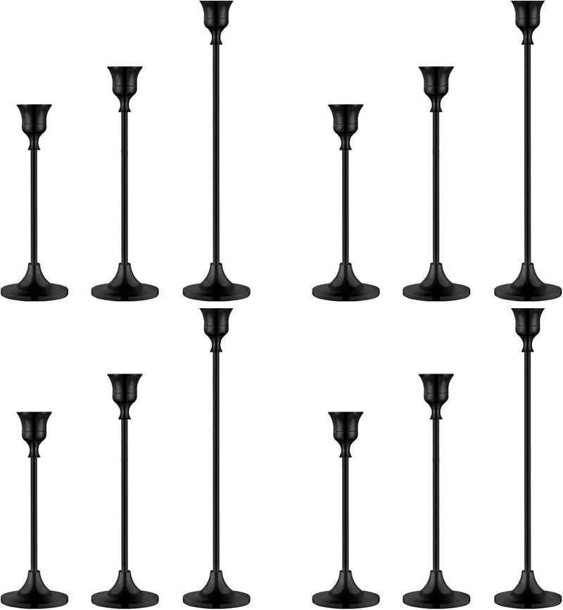 Candlestick Holders,Taper Candle Holder for Candlesticks Black Candelabra Candle Holders Vintage Candle Stick Candle Holder for Fireplace Party Dining Home