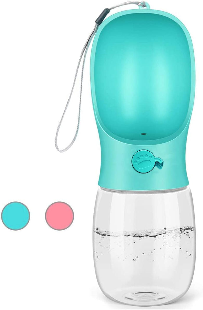 Kalimdor Dog Water Bottle, Leak Proof Portable Puppy Water Dispenser with Drinking Feeder for Pets Outdoor Walking, Hiking, Travel, Food Grade Plastic (19oz Blue)