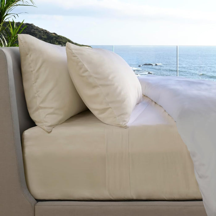 Cariloha Resort 4-Piece Sateen Sheet Set | Ocean Mist | King | Viscose Material | Allergy Resistant, Naturally Thermal-Regulating, Extra Soft Cooling Sheets for Hot Sleepers