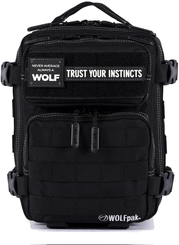 WOLFpak 9L Mini Tactical Backpack for Men & Women | Compact, Small Everyday Carry Bag for Gym, School, Travel | Durable, Water-Resistant Daypack with Molle System and Patch Panel (Nightshade Edition)