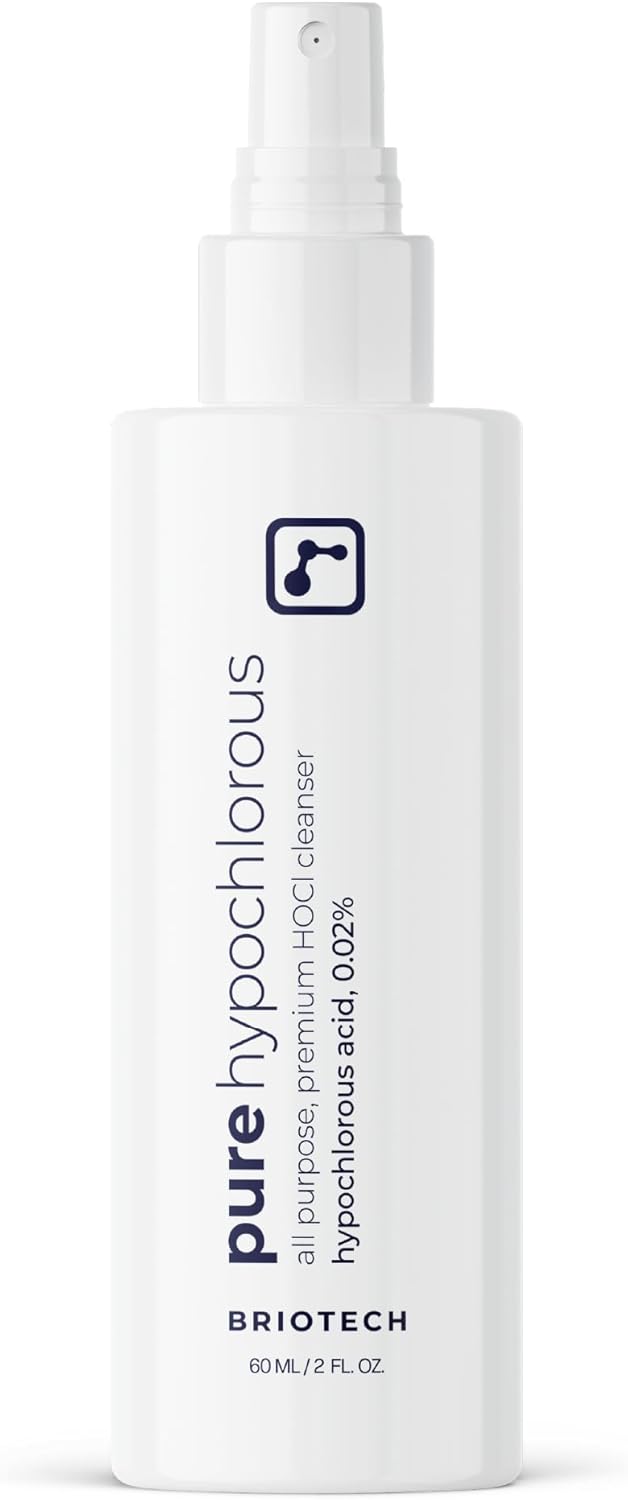 BRIOTECH Pure Hypochlorous Acid Spray and Cleanser, Original Premium HOCl Topical Solution, Multi-Purpose Cleaner, Family Approved & Pet Friendly, 8 fl oz
