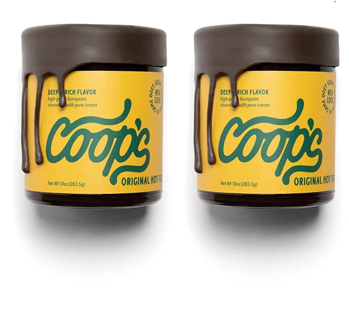 Coop's Original Hot Fudge: Gourmet, All Natural, Handcrafted, Gluten Free, Non-GMO, Chocolate Ice Cream Toppings, Sundae, Desserts, 10 Ounce