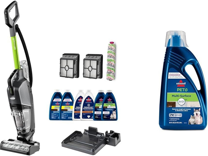 BISSELL® CrossWave® HydroSteam™ Deluxe Wet Dry Vac, Multi-Purpose Vacuum, Wash, and Steam, Formula Included, Green, 3515G