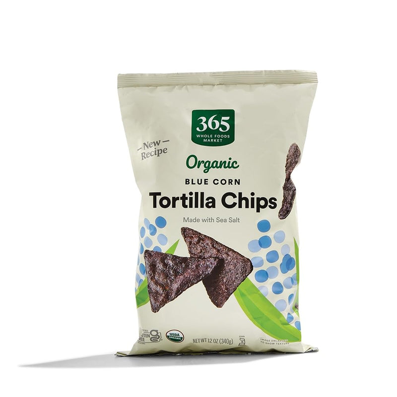 365 by Whole Foods Market, Organic Restaurant Style White Corn Tortilla Chips Unsalted, 14 Ounce