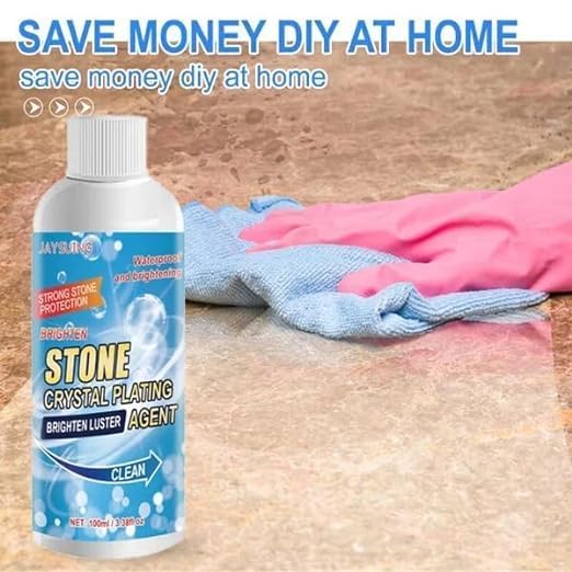 PARSE PERSONAL CARE Multi-Surface Stain Remover Cleaner Nano Stone Crystal Plating Agent, Marble Stone Cleaner Polished For Marble, Floor, Tile & Ceramic Stain Remover