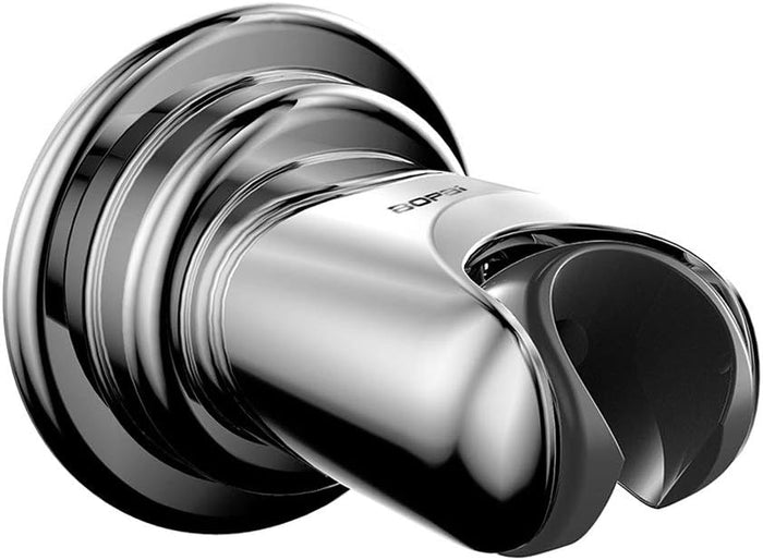 BOPai Suction Shower Head Holder, Relocatable Handheld Showerhead Holder, Chrome, Suitable for Installation On Smooth Surfaces