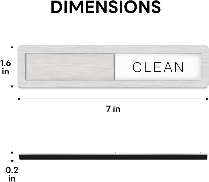 KitchenTour Dishwasher Magnet Clean Dirty Sign, Premium Stainless Steel Clean Dirty Magnet for Dishwasher Funny, Strong Magnet Non-Scratch Dishwasher Sign Kitchen Decor and Accessories
