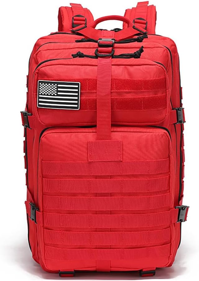 Tactical Military Backpack for Men, Gun Backpacks 3 Day Assault Pack with Holster and Magazine Pouch Large Bug Out Bag Tactical Gear 45L Molle Hiking Backpack Pistol Bag of Handgun Black Camo