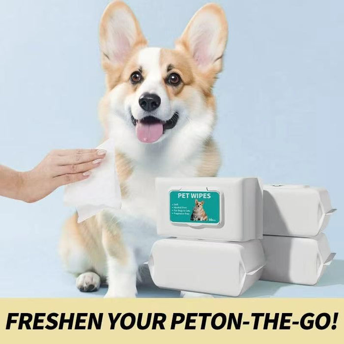 Pet Cleaning and deodorizing Anal Gland Hygiene Wipes for Dogs and Cats, Low allergenic, Cleans and moisturizes, for Grooming Paws, Body, and Rear, Fragrance-Free, 80+10+10 Value-Convenient Combo Pack