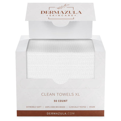 Disposable Face Towels, 50 Count Ultra Soft Facial Towels for Gentle Cleansing, Face Cloths for Washing Face, Ideal Face Towels for All Skin Types, Perfect for Home and Travel, White