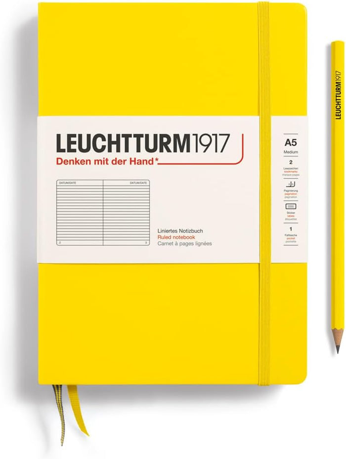 LEUCHTTURM1917 - Notebook Hardcover Medium A5-251 Numbered Pages for Writing and Journaling (Olive, Dotted)