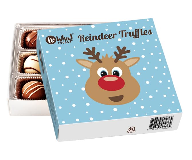 Vegan, Plant Based, Gluten Free Gourmet Chocolates | Rudolph's Truffle Collection (9 Pieces) | Dairy Free, Nut Free, Peanut Free, Soy Free | Allergy Friendly Gifts | By No Whey! Foods