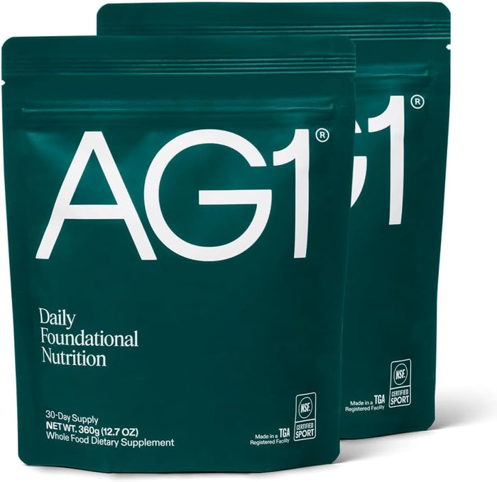 AG1 Greens Powder Refill Pouch – 75 Vitamins, Multivitamin & Probiotic | Gut Health Support | Vegan, Keto, Gluten Free | Athletic Greens Supplement - Pouch Only, Classic Formula