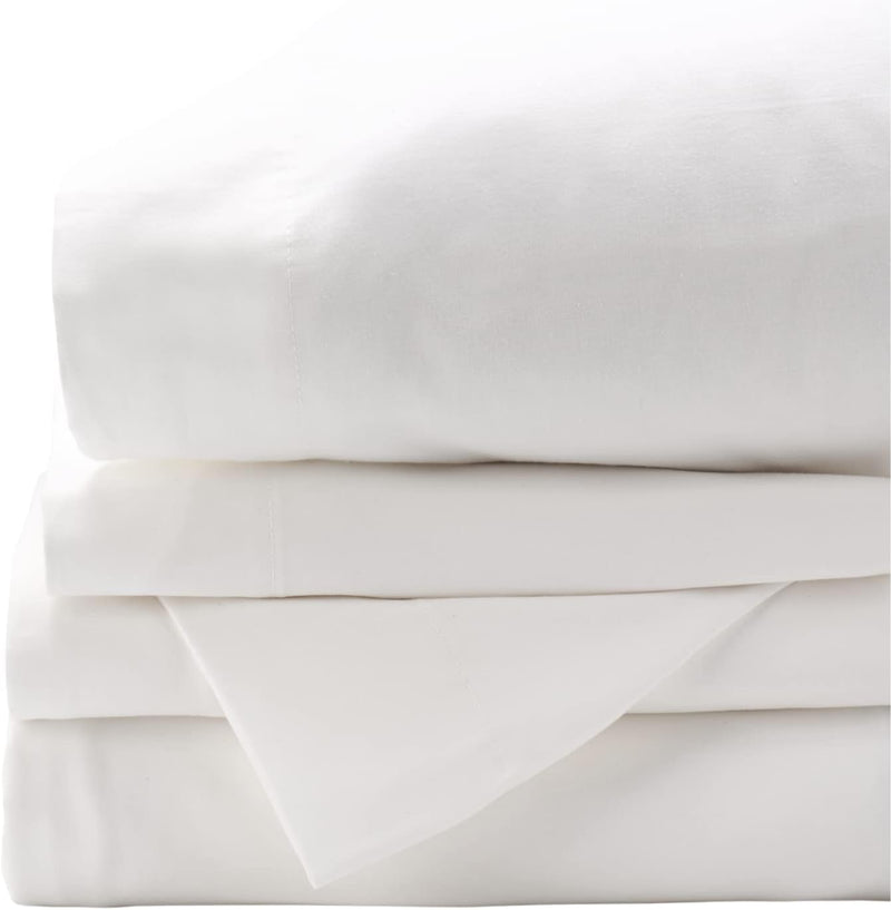 Red Land Cotton Luxury Sheet Set | 100% American Grown Cotton Basics | Premium Hotel Ultra-Soft Lightweight 4 Piece USA Made Deep Pocket Fitted Flat Sheet & pillowcases Percale Weave (Twin XL/Natural)