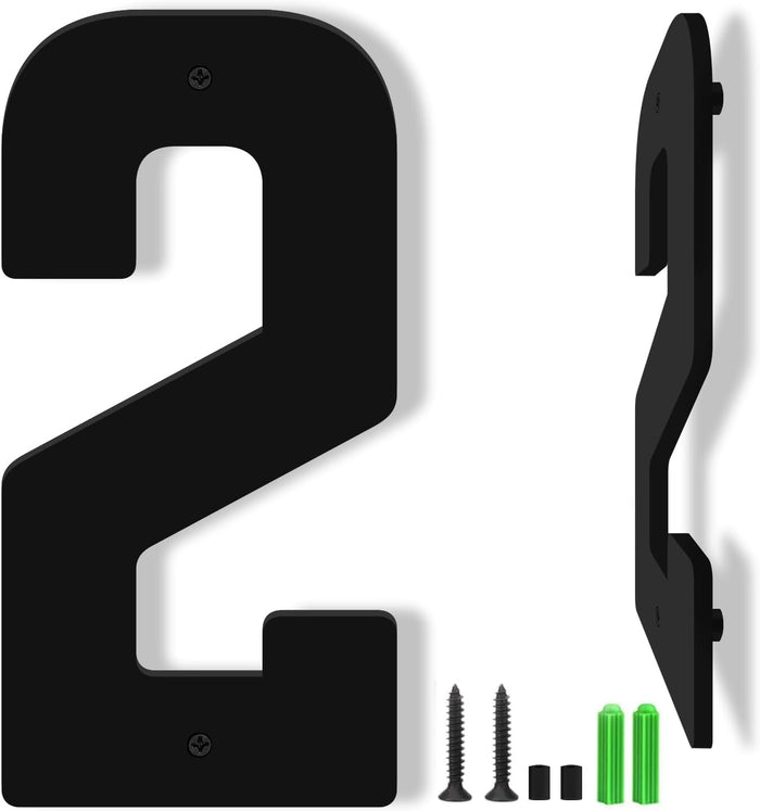 8 Inch Floating Black Acrylic House Numbers Letters, House Address Numbers for Outside, Modern Acrylic Letters, Black Address Letter and Number for Home Office Yard (A)