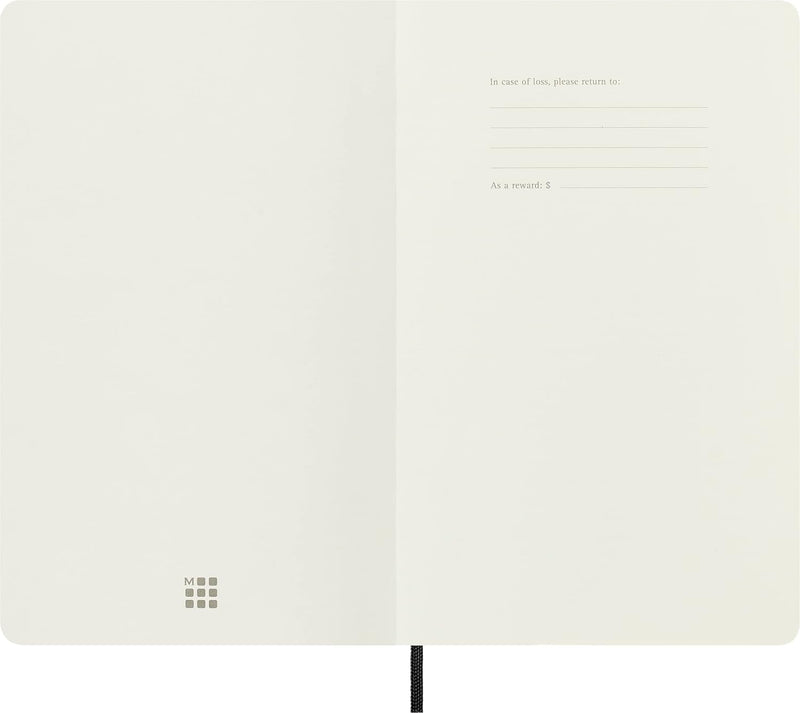 Moleskine Classic Notebook, Soft Cover, Large (5" x 8.25") Ruled/Lined, Black, 192 pages