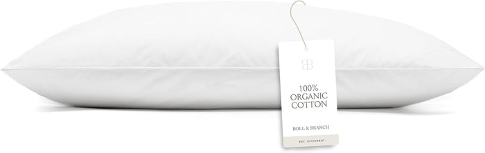 BOLL & BRANCH Down Alternative Pillow - Soft, King - Cooling Shell - Hypoallergenic Primaloft Luxury Down Alternative Fill - Superior Support